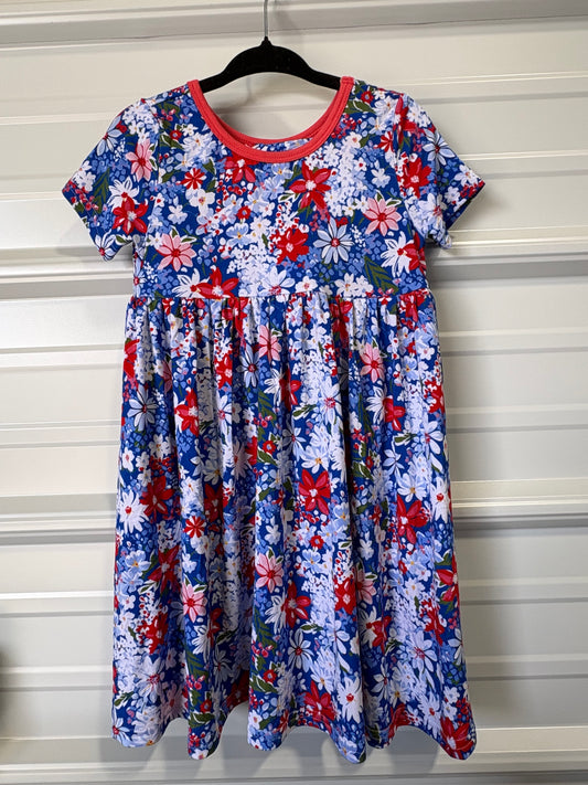 SHORT SLEEVE TWIRL DRESS WITH SHORTS