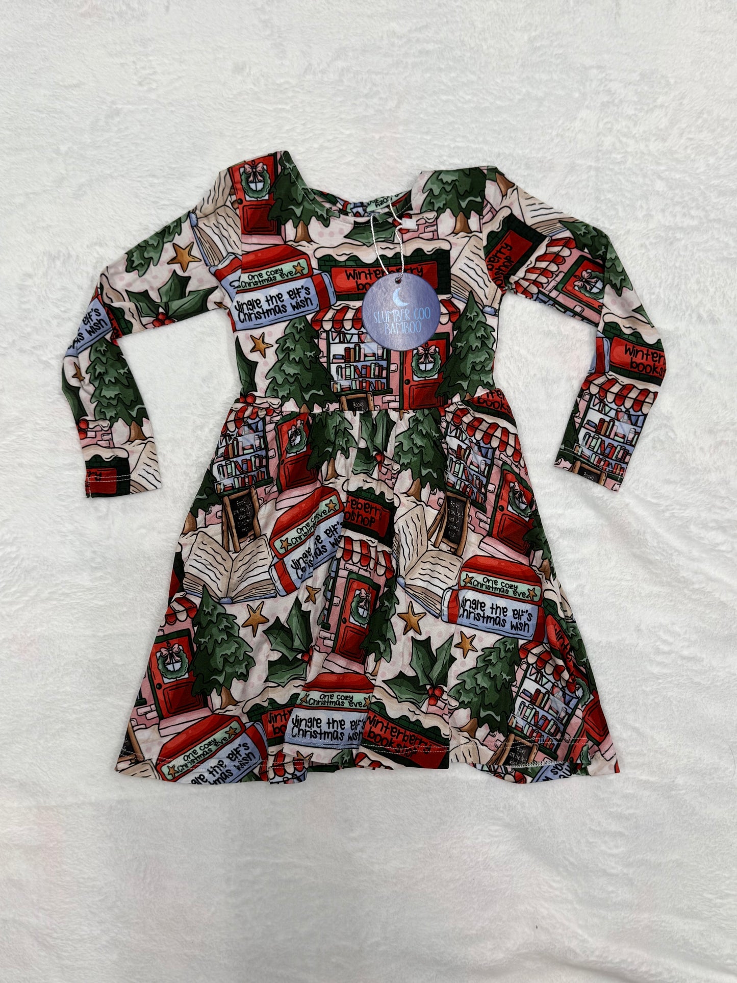 TWIRL DRESS LONG SLEEVE - BOOKED FOR THE HOLIDAYS