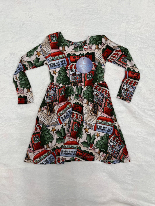TWIRL DRESS LONG SLEEVE - BOOKED FOR THE HOLIDAYS