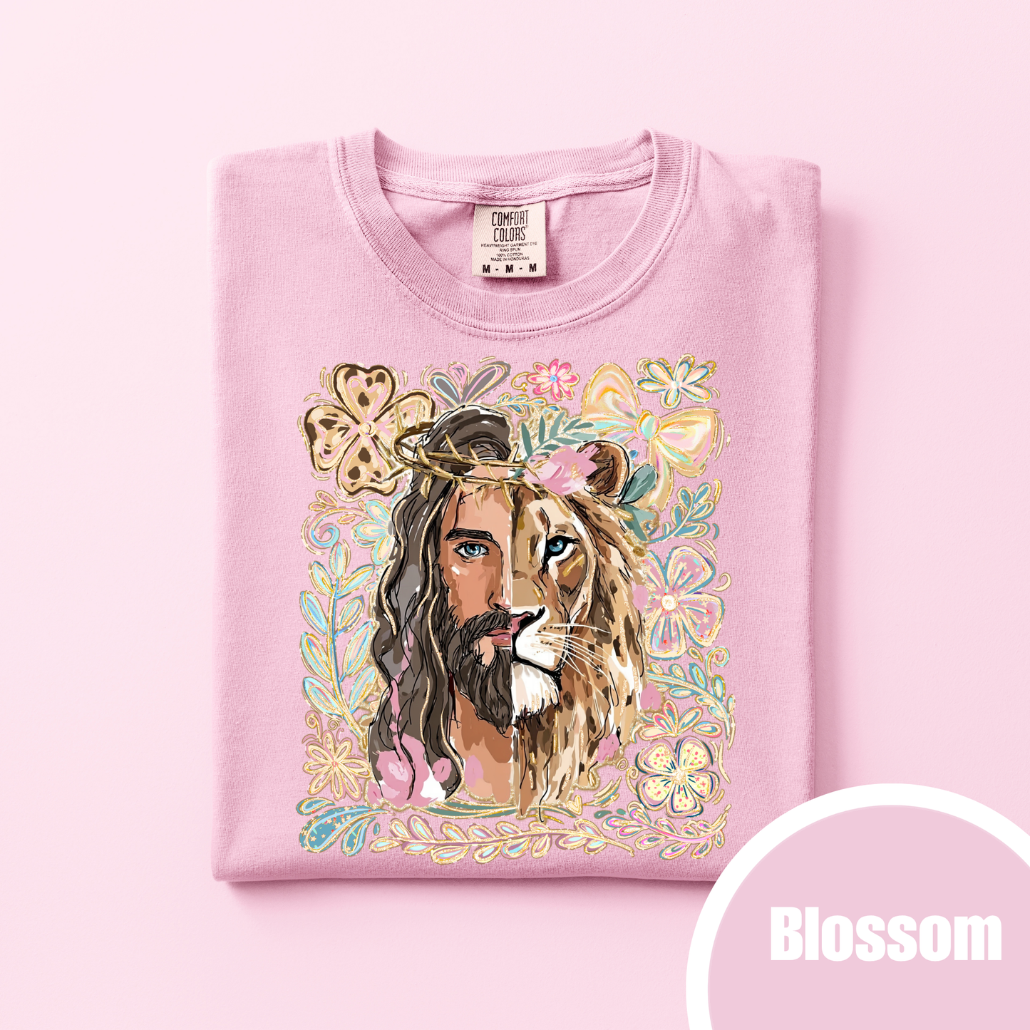 Half Jesus Half Lion - Floral
