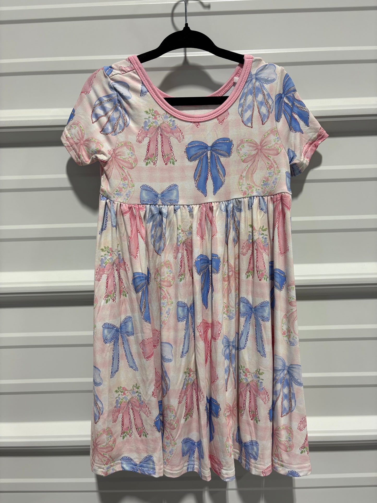 SHORT SLEEVE TWIRL DRESS WITH SHORTS