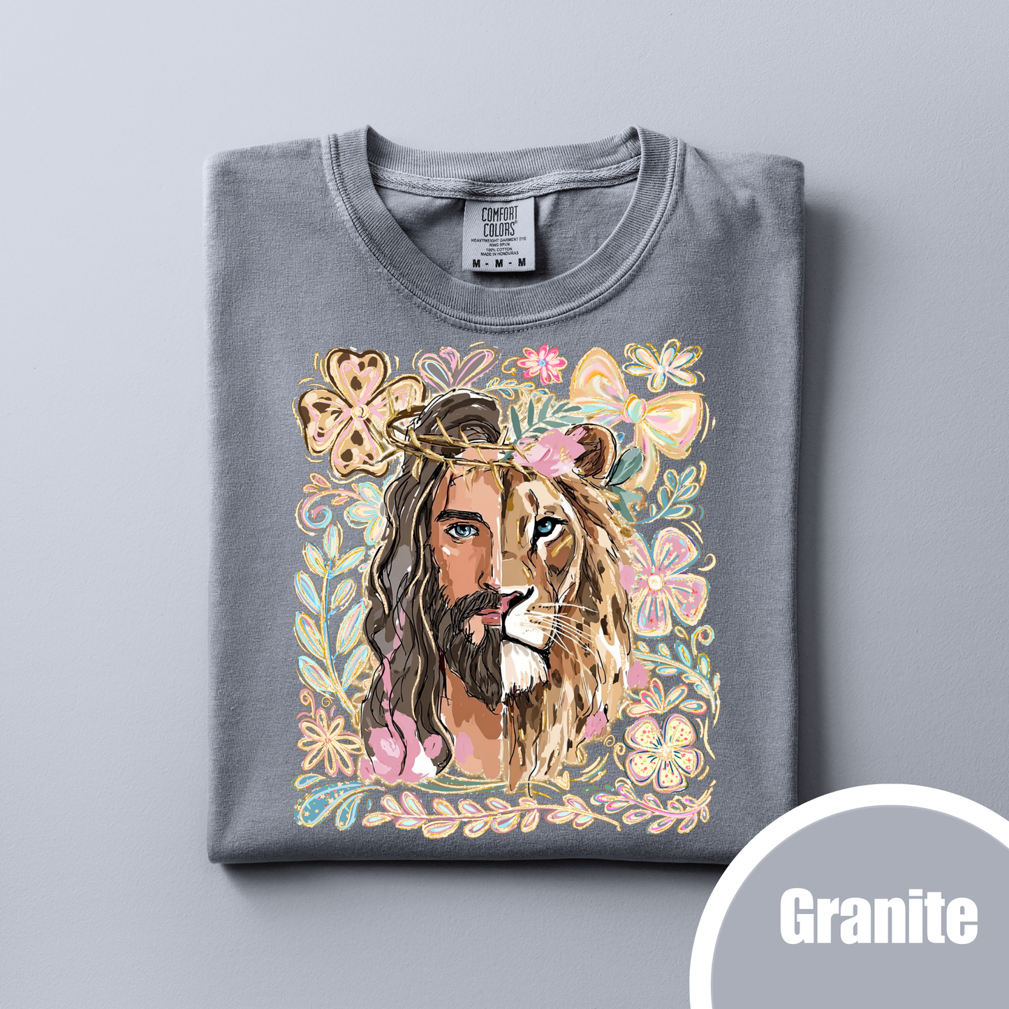 Half Jesus Half Lion - Floral