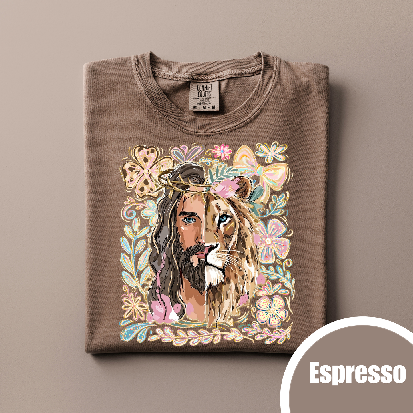 Half Jesus Half Lion - Floral
