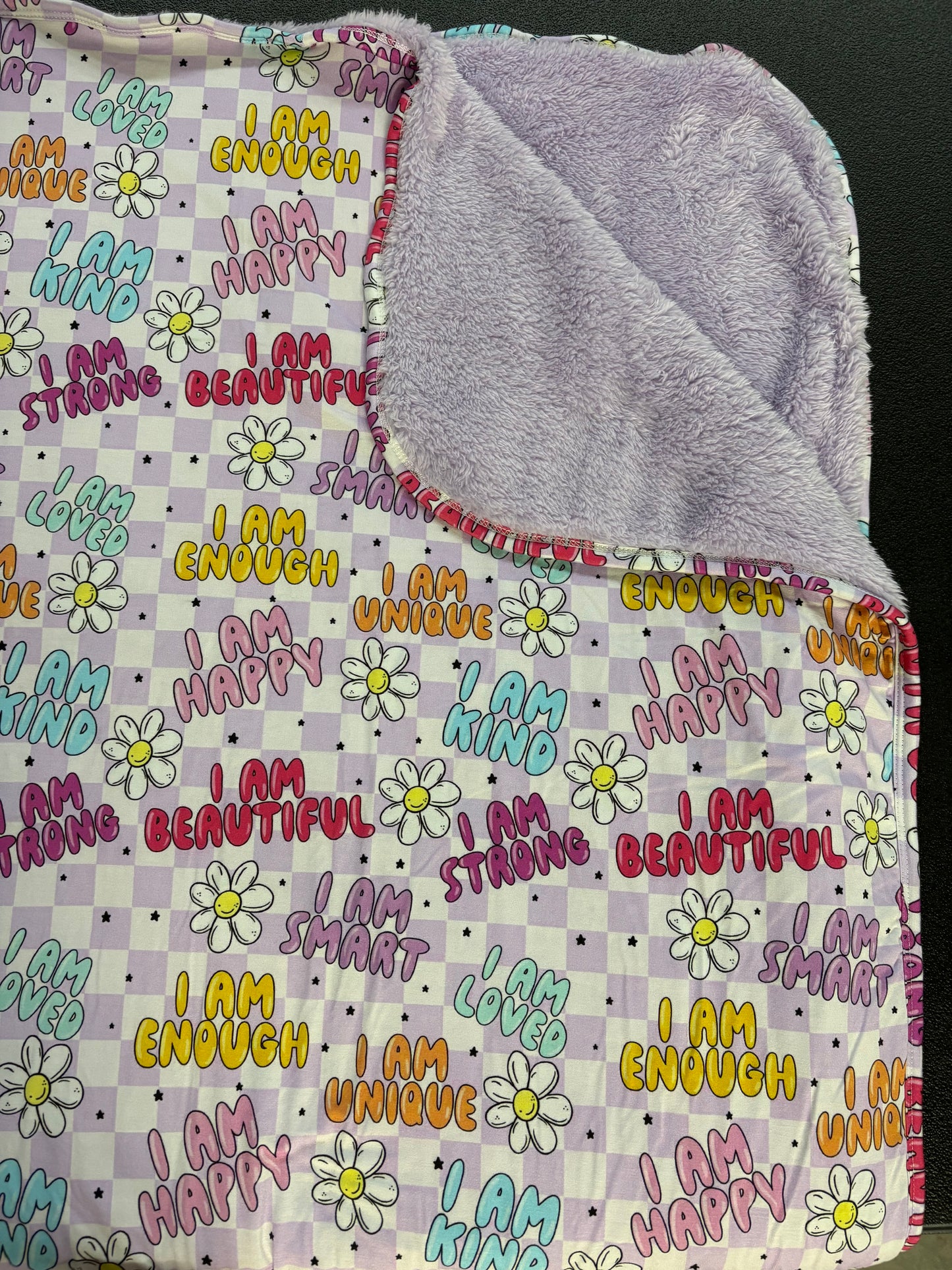 DOUBLE LAYER BLANKET - GIRL AFFIRMATIONS