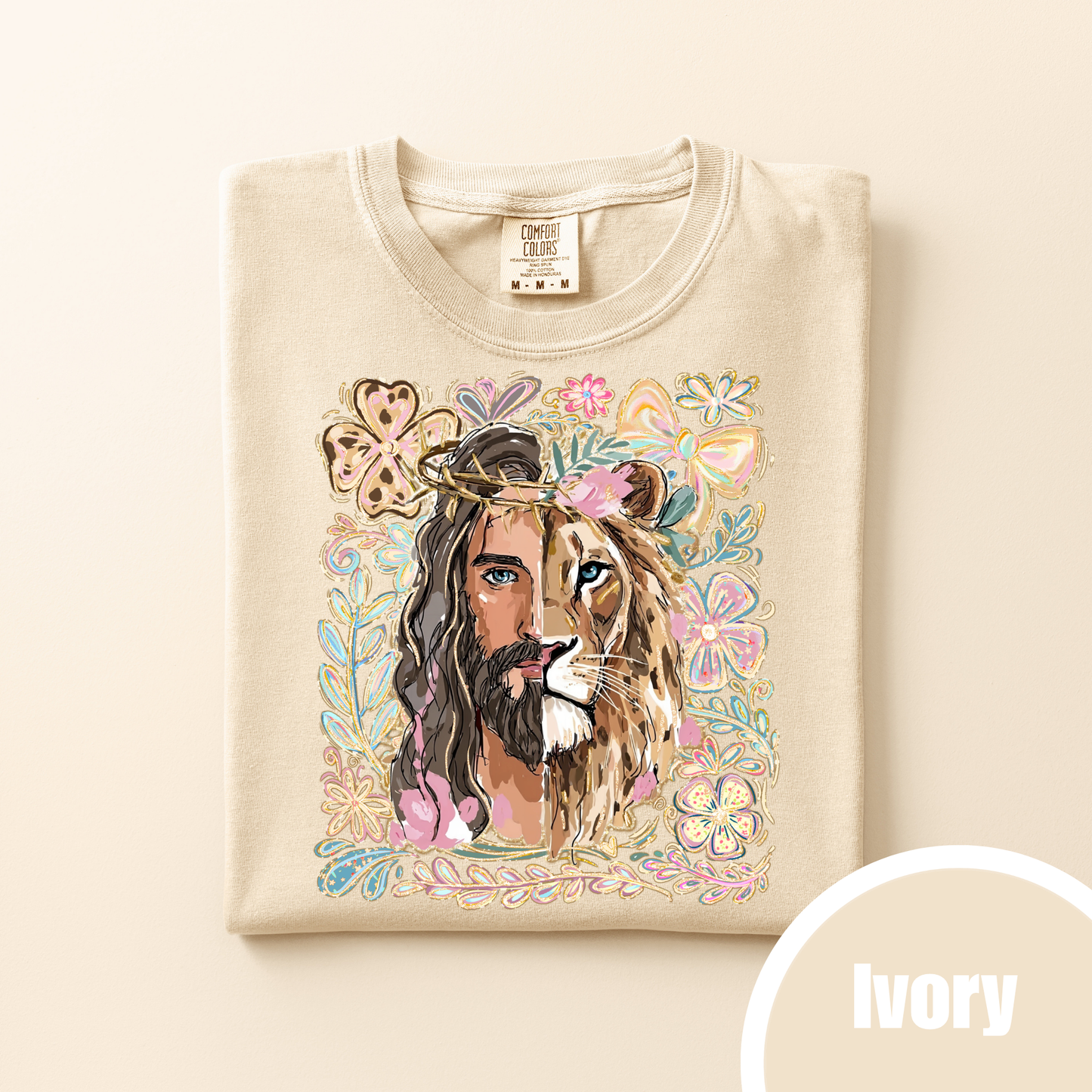 Half Jesus Half Lion - Floral