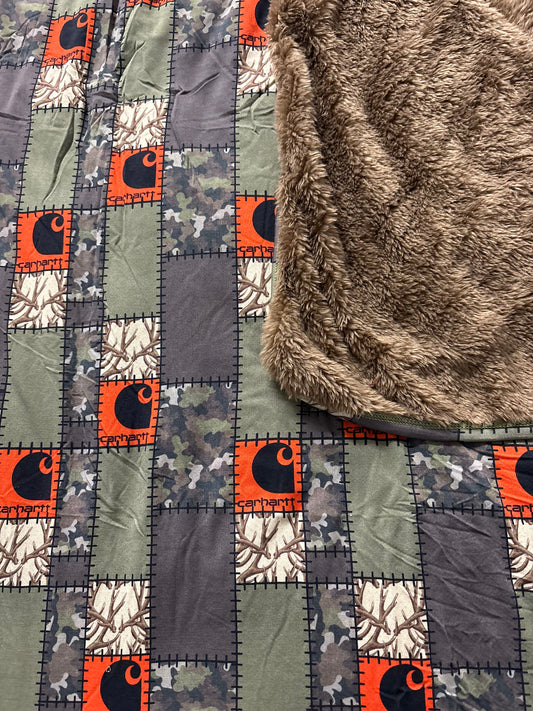 Camo Oversized bamboo/minky blanket