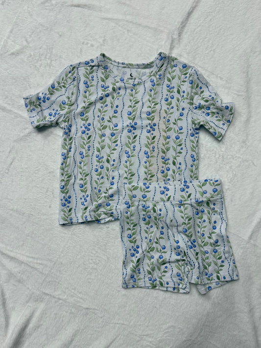 TWO PIECE BOXY SS SET - BLUEBERRY DELIGHT