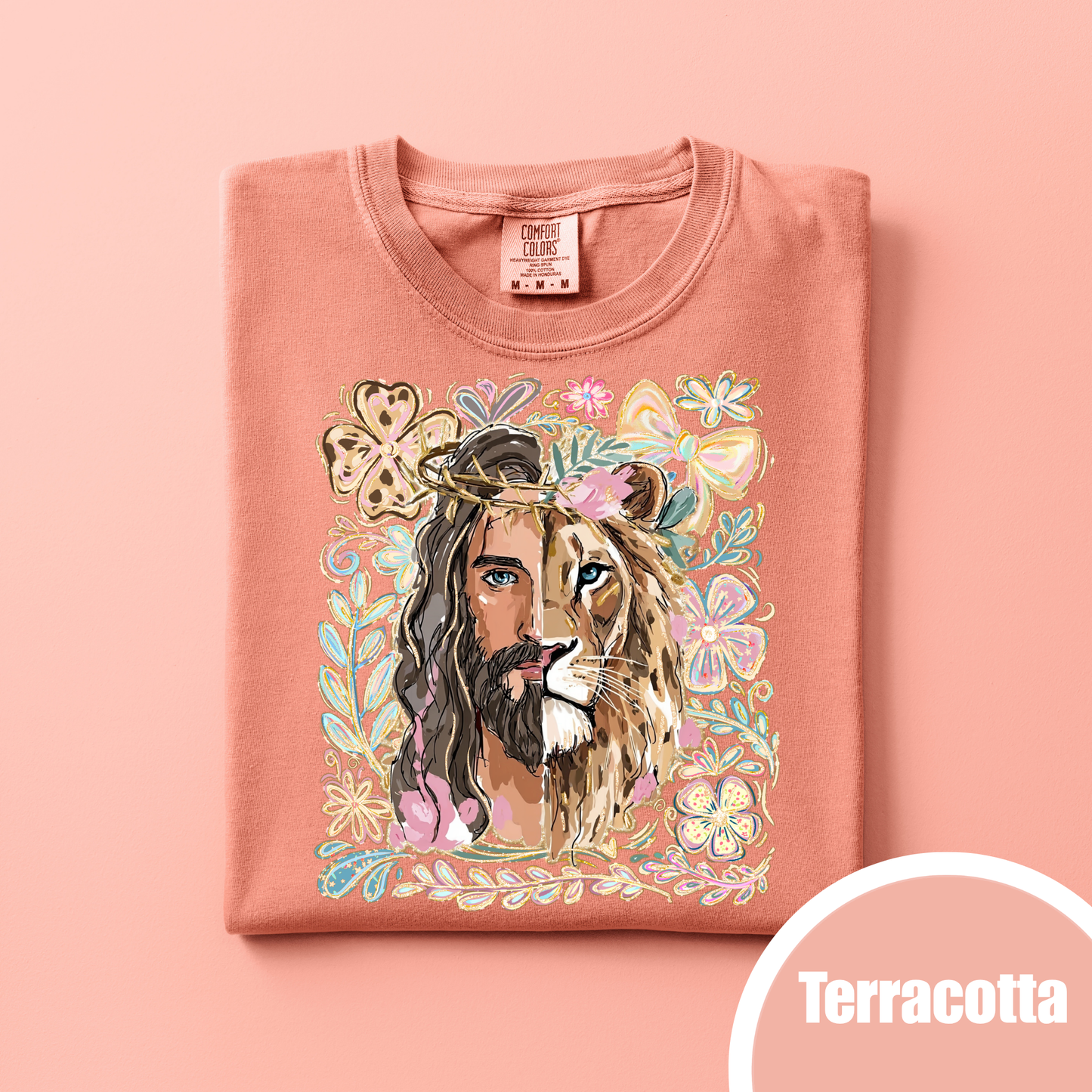 Half Jesus Half Lion - Floral