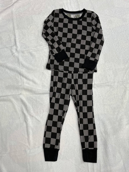 TWO PIECE LS SET - MIDNIGHT CHECKS