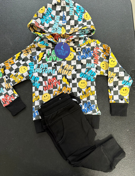 TERRY JOGGER SET WITH HOODIE - BOY AFFIRMATIONS