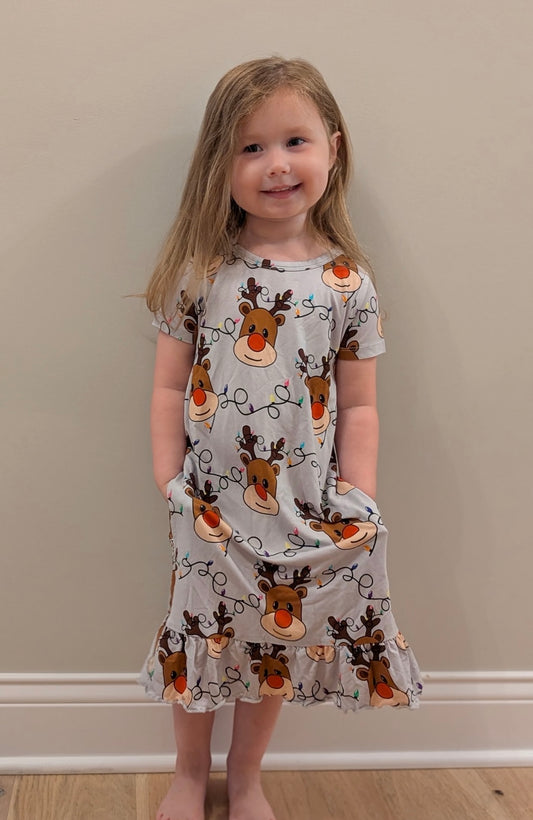 KID NIGHT GOWN - REINDEER GAMES