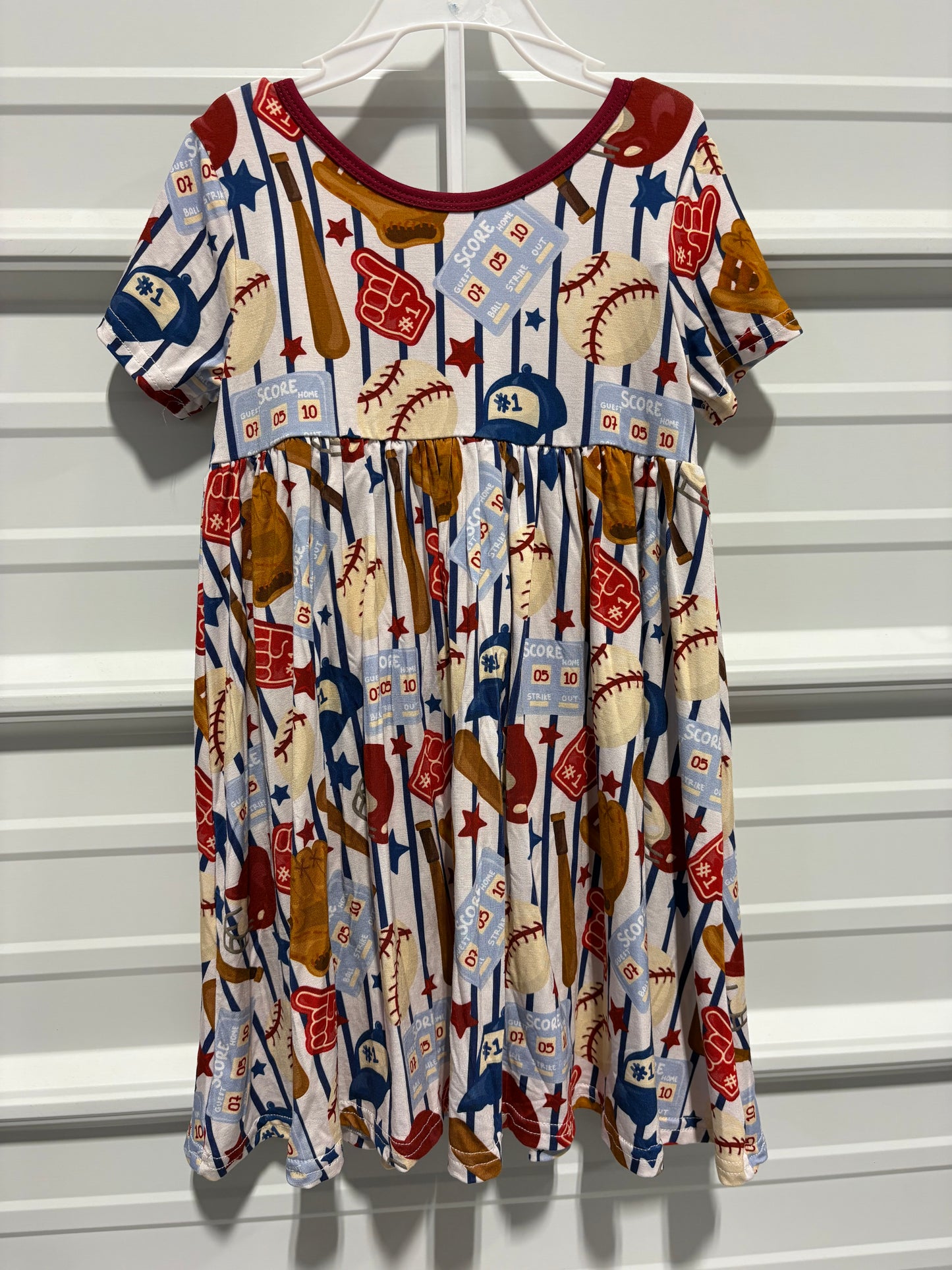 SHORT SLEEVE TWIRL DRESS WITH SHORTS