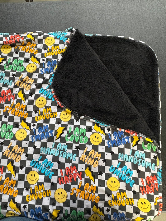 DOUBLE LAYER BLANKET - BOY AFFIRMATIONS