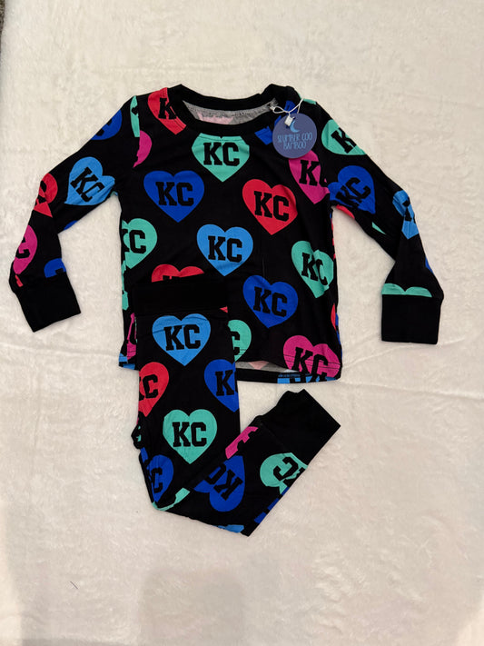 TWO PIECE LS SET - KC HEART