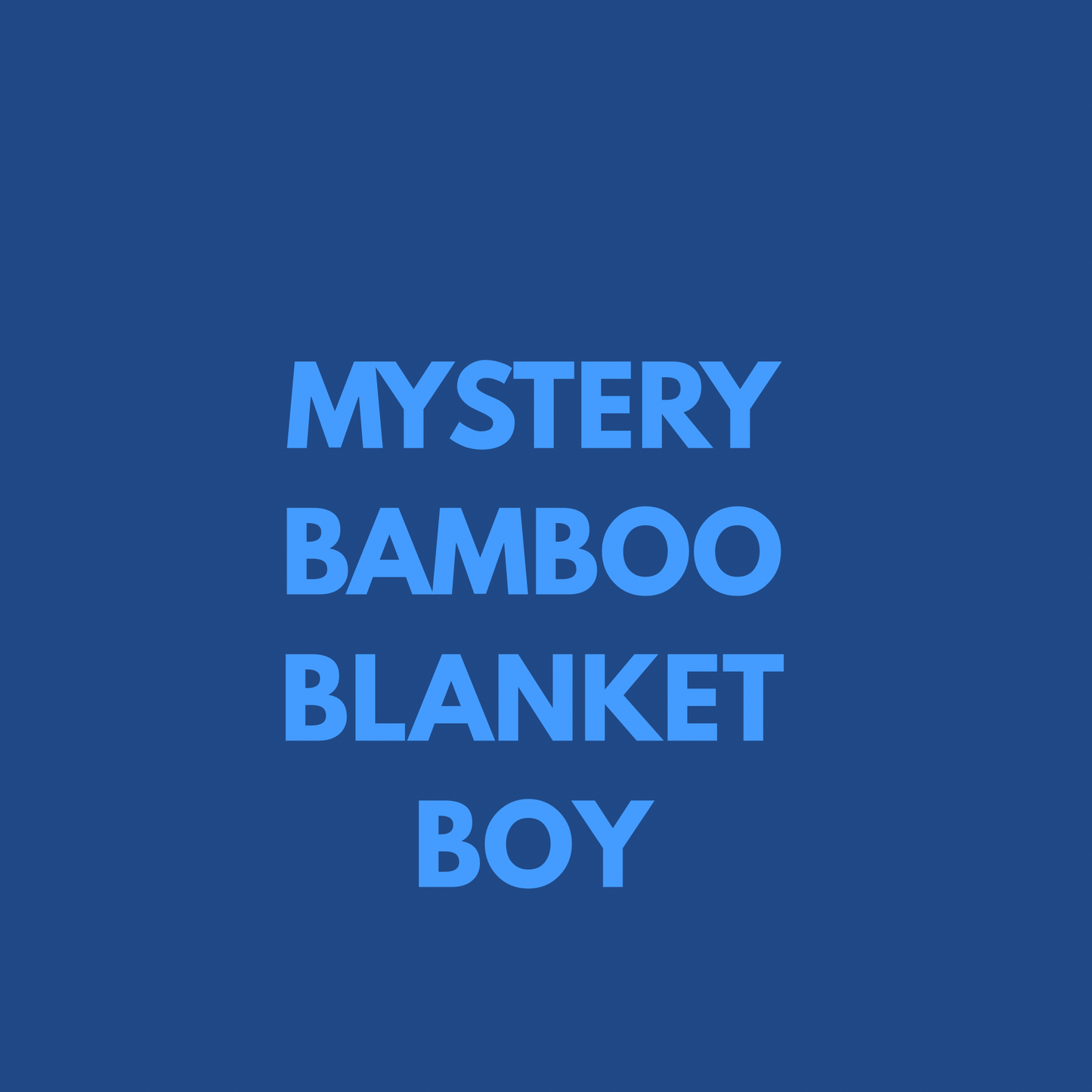 MYSTERY 48x48 DOUBLE LAYER BAMBOO BLANKET - BOY