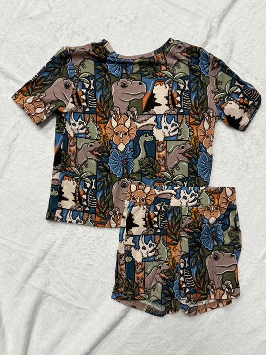 TWO PIECE BOXY SS SET - DINO PARTY