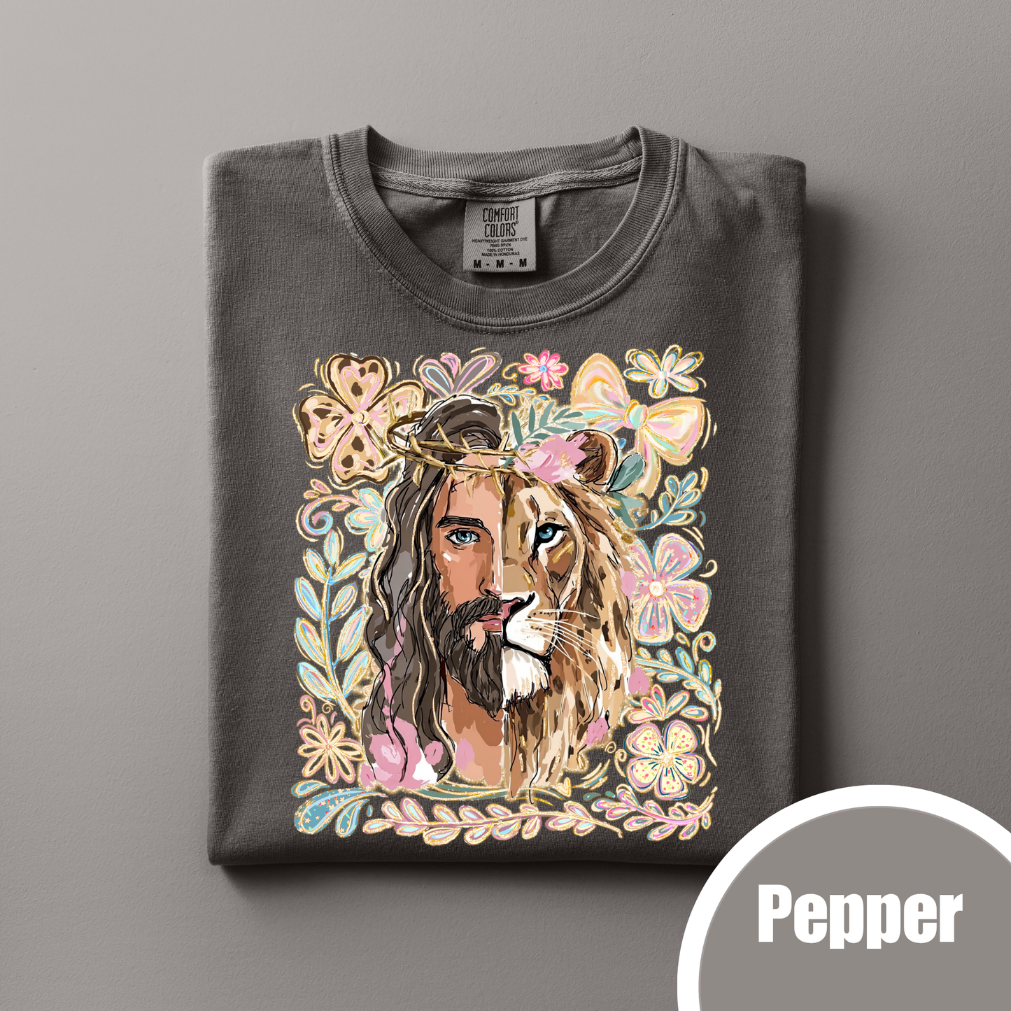Half Jesus Half Lion - Floral