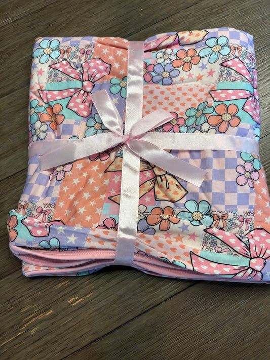 DOUBLE LAYER BLANKET - SPRING FLING