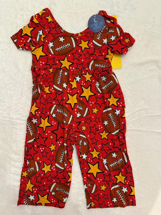 WIDE LEG ROMPER - RED KINGDOM