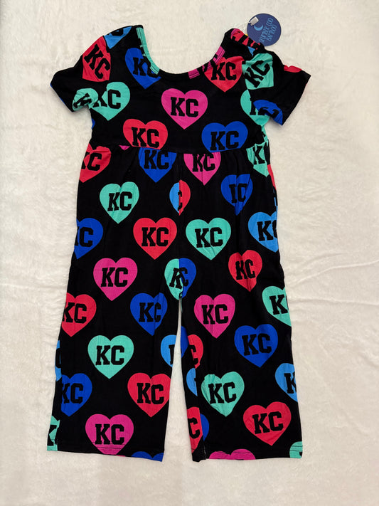 WIDE LEG ROMPER - KC HEART