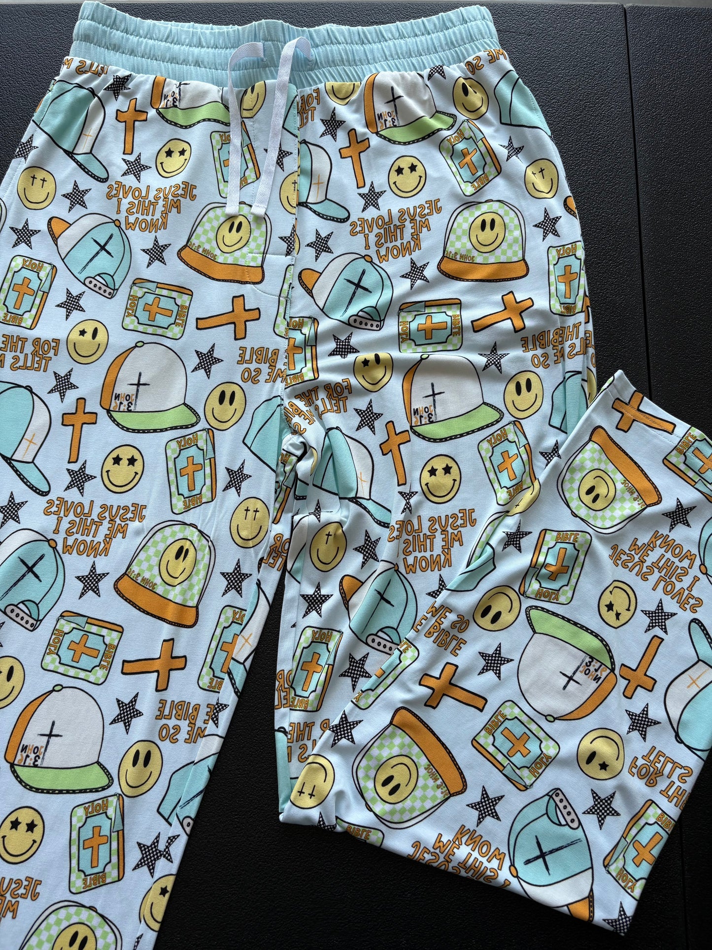 ADULT STRAIGHT LEG PANTS - JESUS LOVES ME