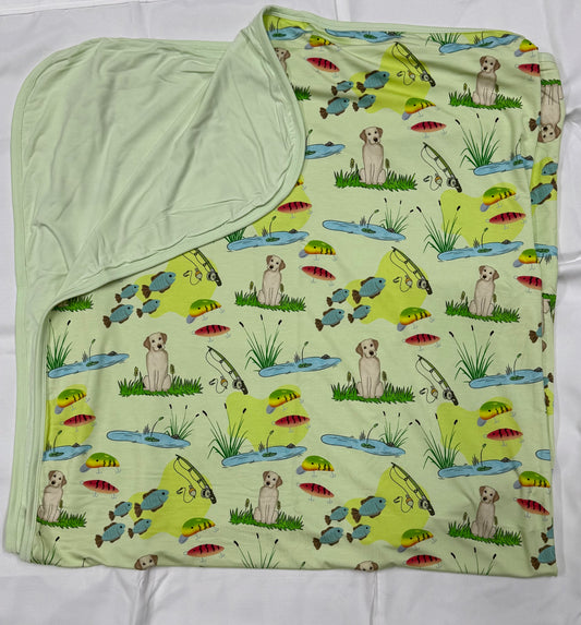 DOUBLE LAYER BLANKET - GONE FISHING