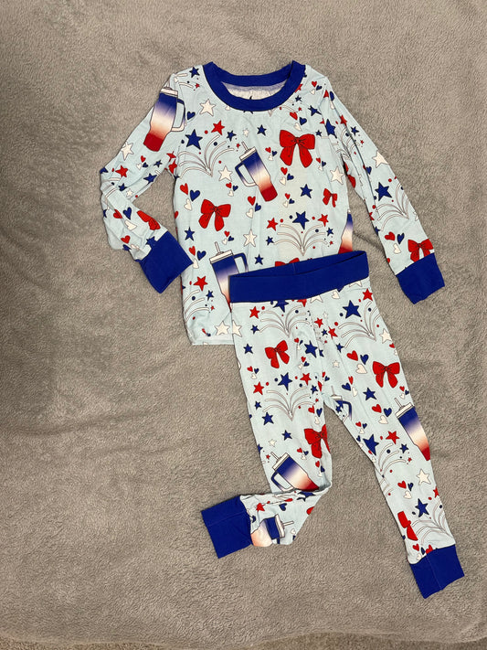TWO PIECE LS SET - GIRL LET FREEDOM RING