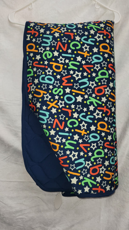 QUILTED BLANKET - ALPHABET SOUP