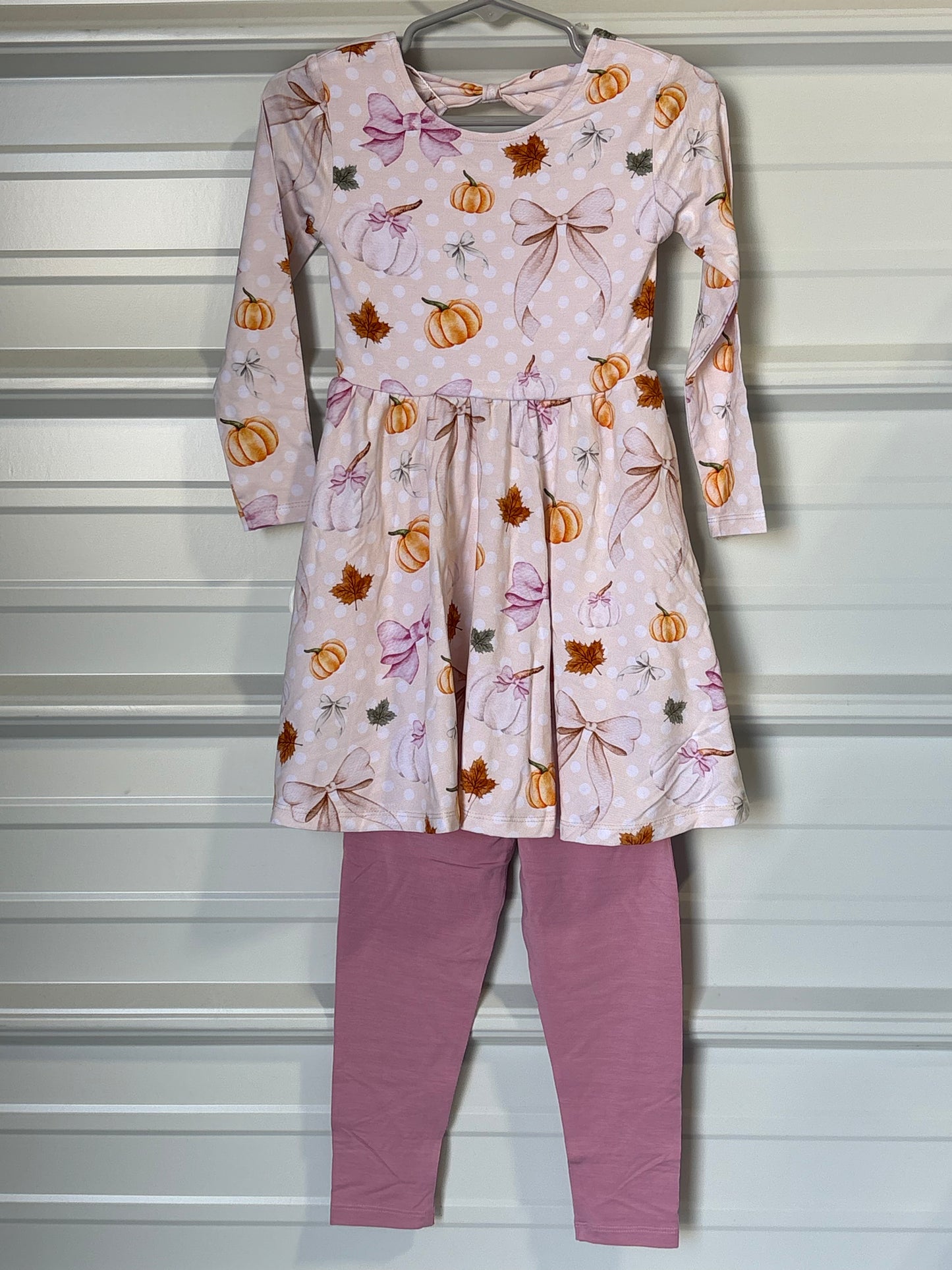 LONG SLEEVE TWIRL DRESS WITH PANTS