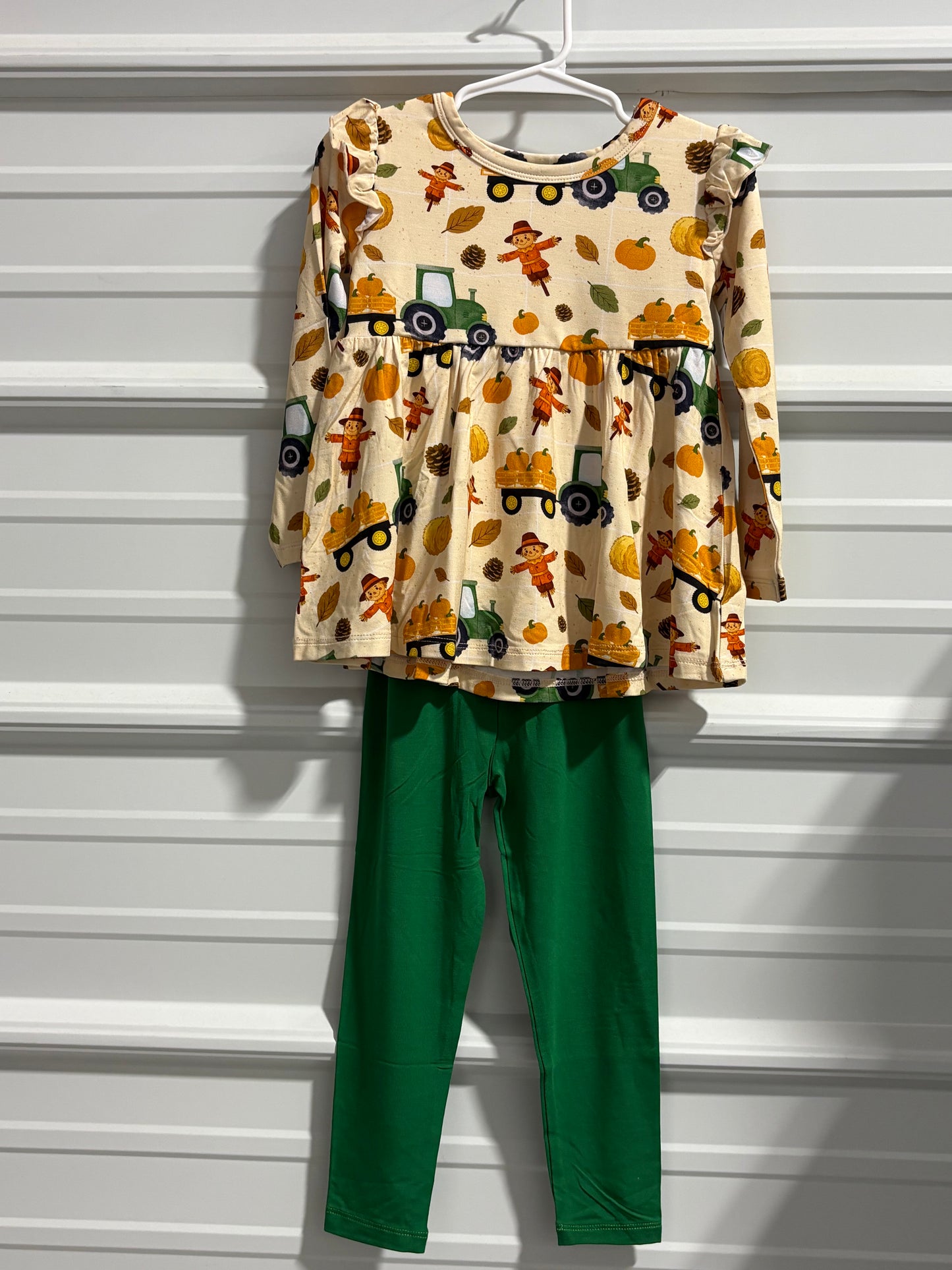 SLEEVE PEPLUM TOP W/ PANTS